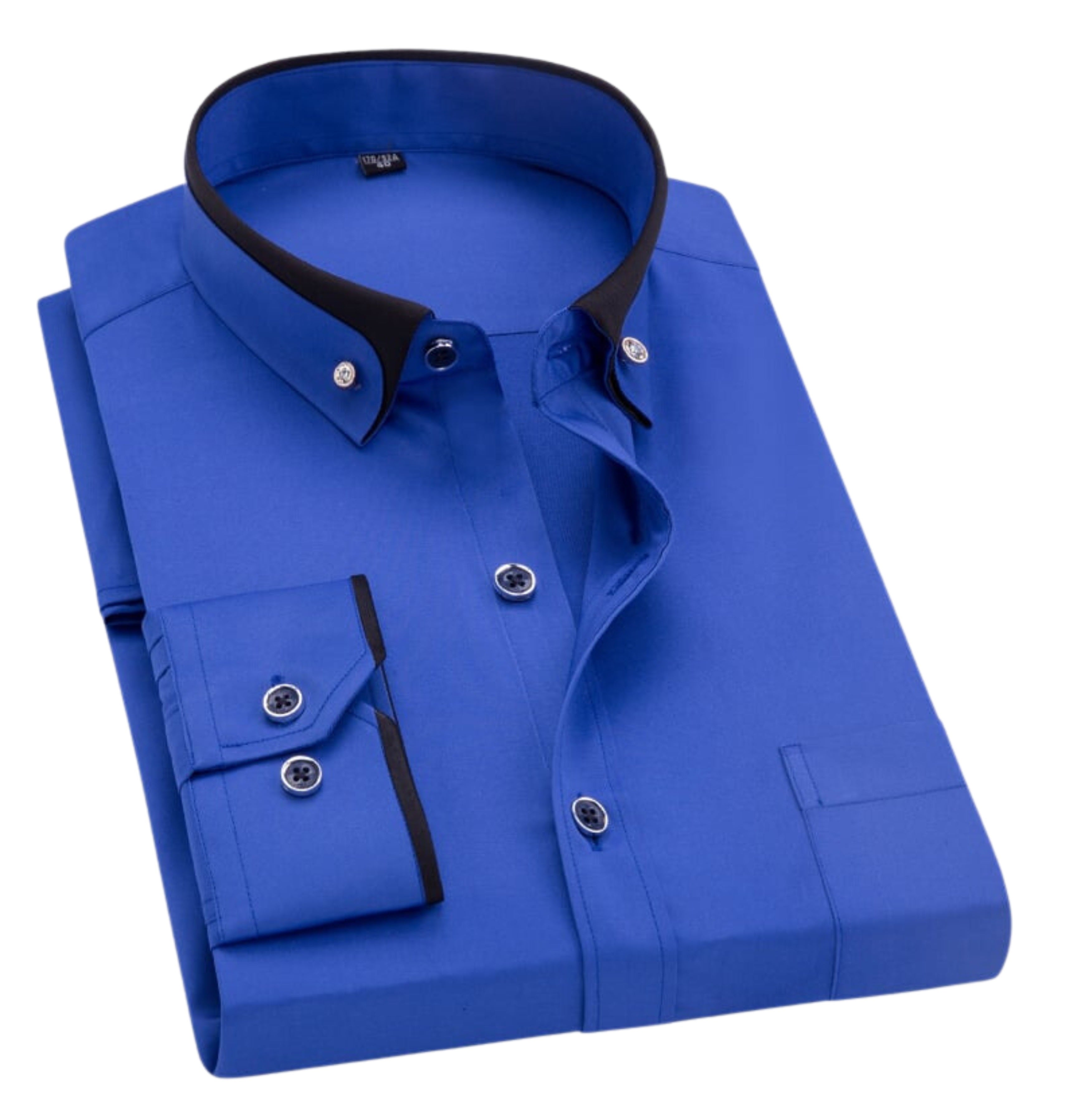 Men’s Spring Long Sleeve Shirt Button-Up Classic Collar Regular Fit